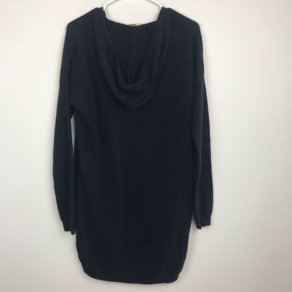 BcbgMaxazria Black Cashmere Oversized V Neck Tunic - Picture 6 of 7